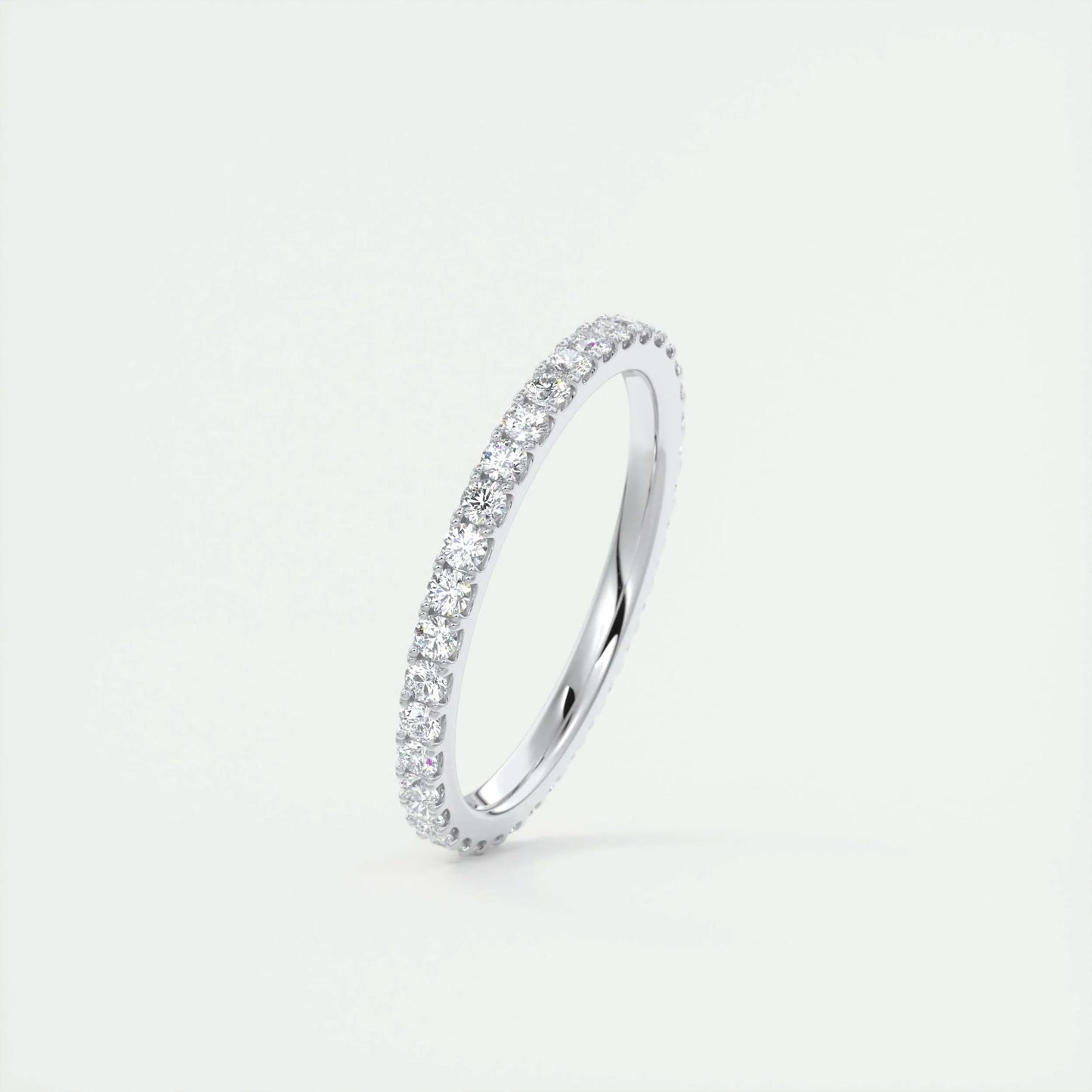 0.74 CT Round Full Eternity CVD EF/VVS Diamond Wedding Band