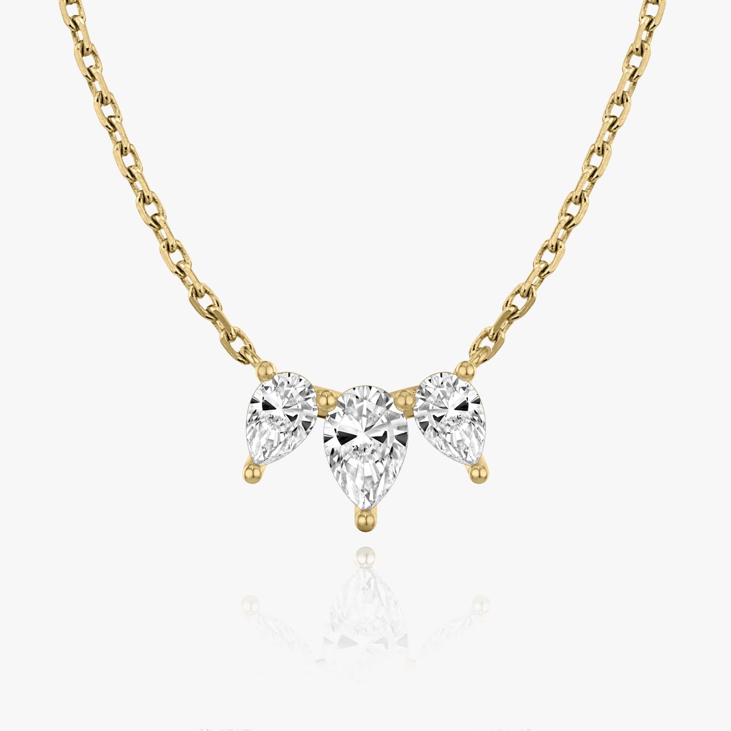 1.0 TCW Pear CVD F/VS Diamond Necklace