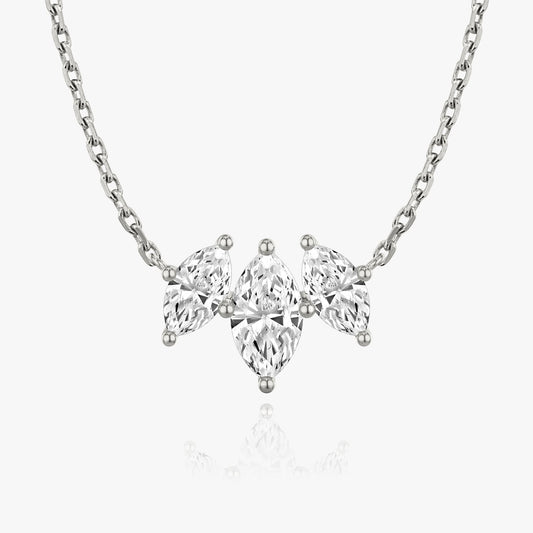 1.0 TCW Marquise CVD F/VS Diamond Necklace