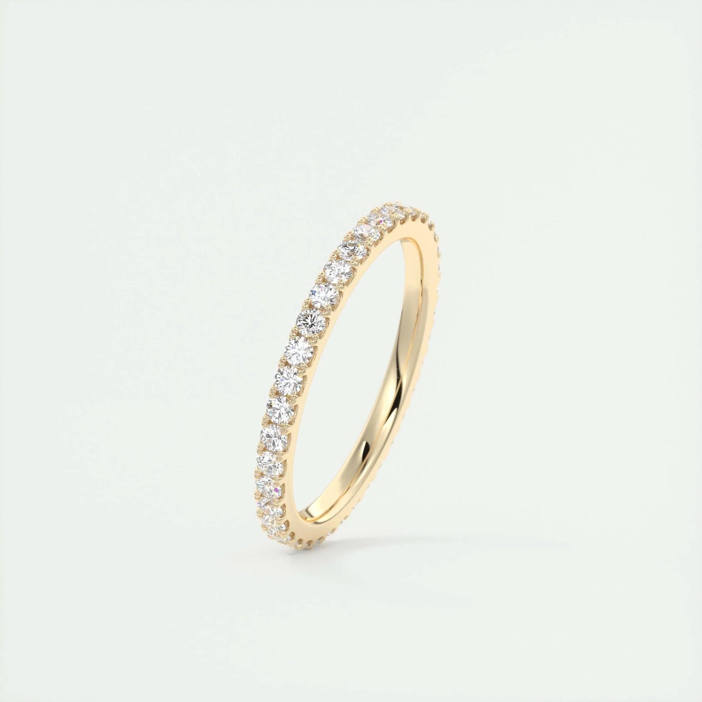 0.74 CT Round Full Eternity CVD EF/VVS Diamond Wedding Band