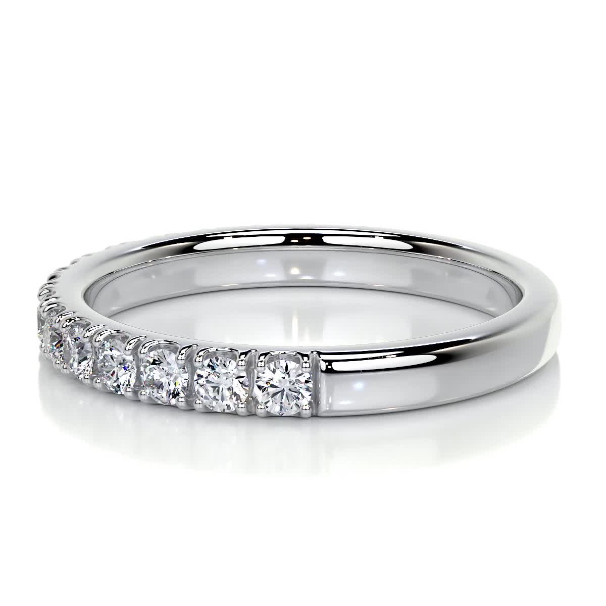 0.5ct Round EF- VVS Diamond Half Eternity Wedding Band