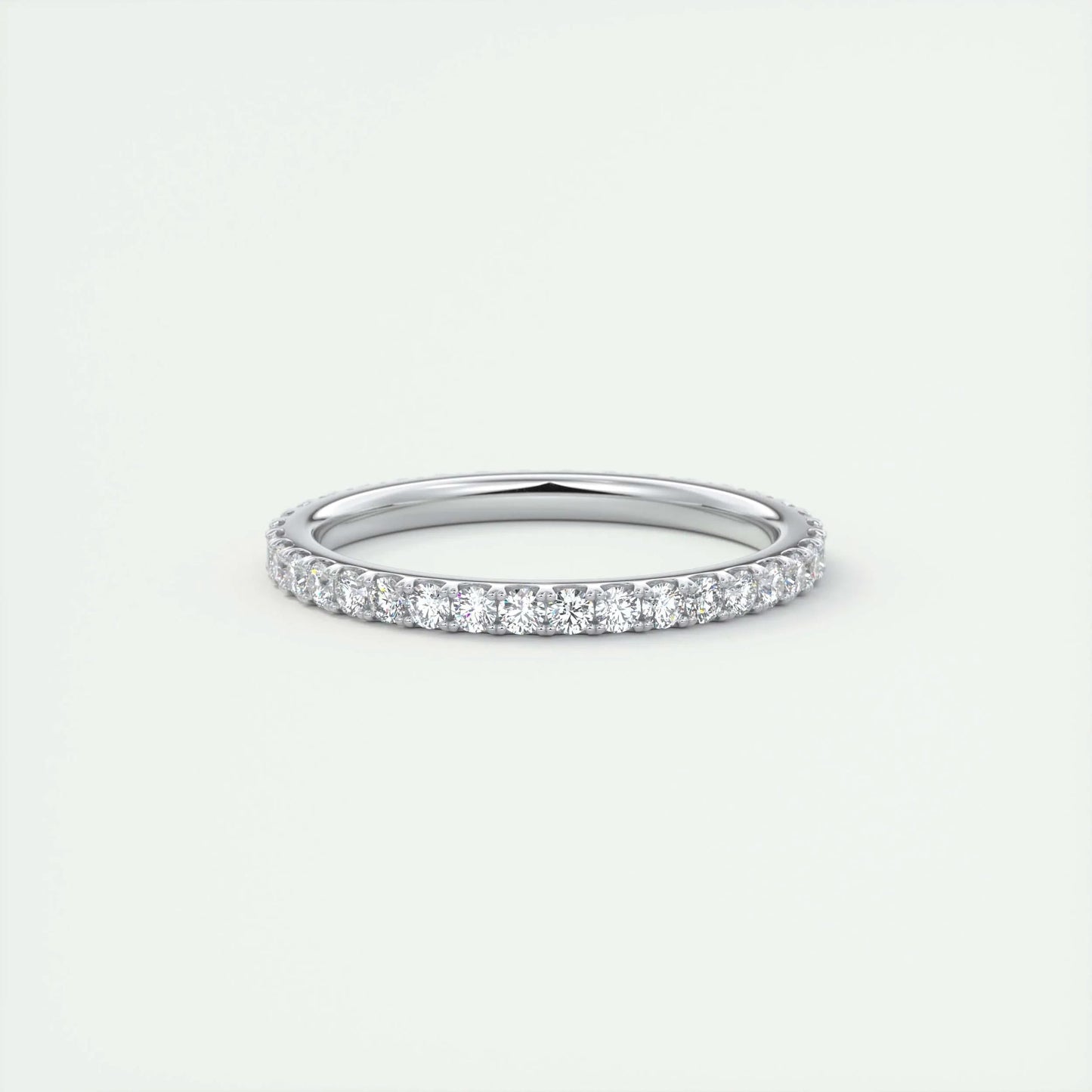 0.74 CT Round Full Eternity CVD EF/VVS Diamond Wedding Band