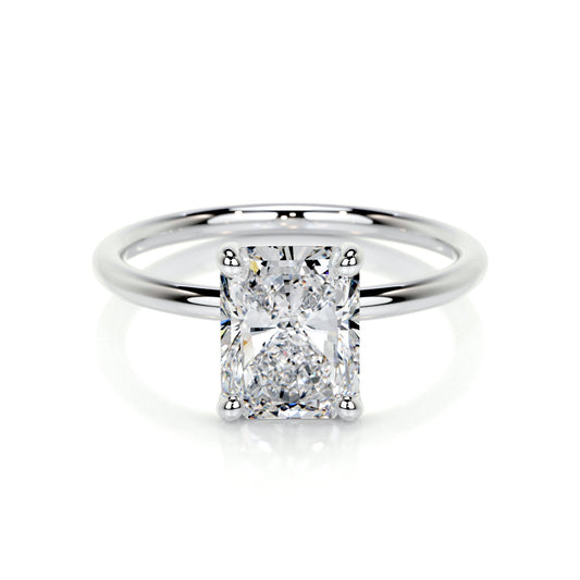 2.0 CT Radiant Solitaire CVD E/VS2 Diamond Engagement Ring