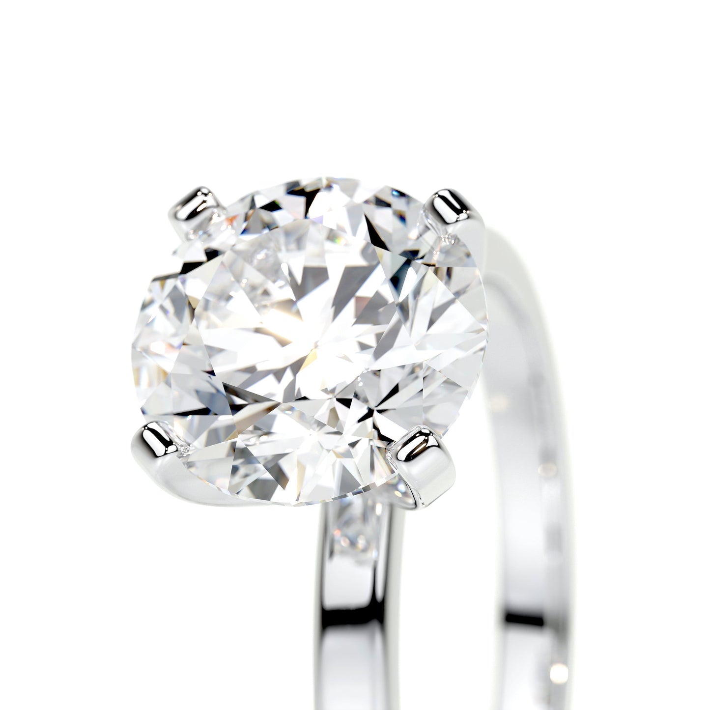 2.0 CT Round Solitaire CVD E/VS2 Diamond Engagement Ring