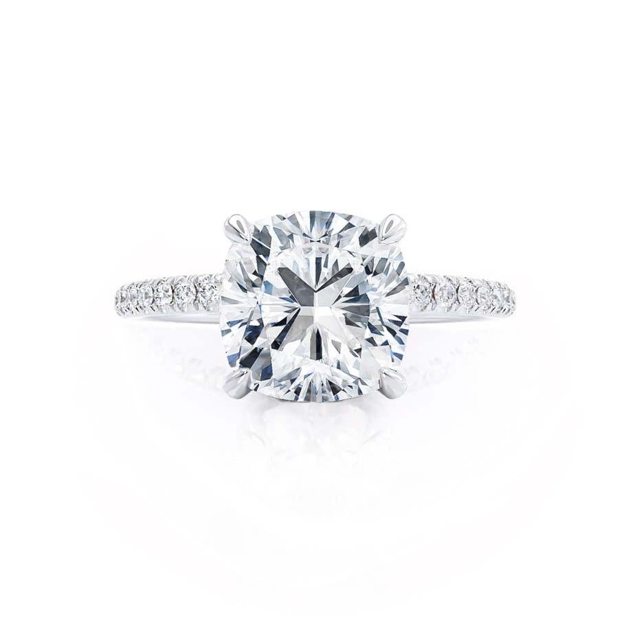 2.50 CT Cushion Hidden Halo CVD F/VS1 Diamond Engagement Ring