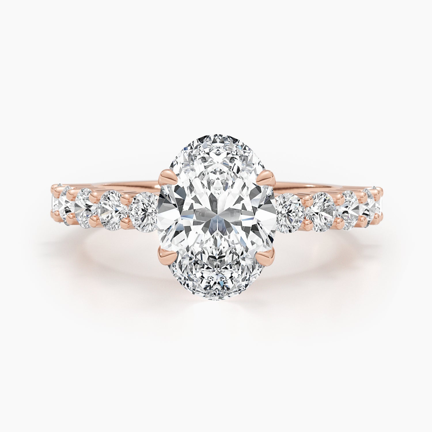 2.79ct Oval E- VS Pave Diamond Engagement Ring