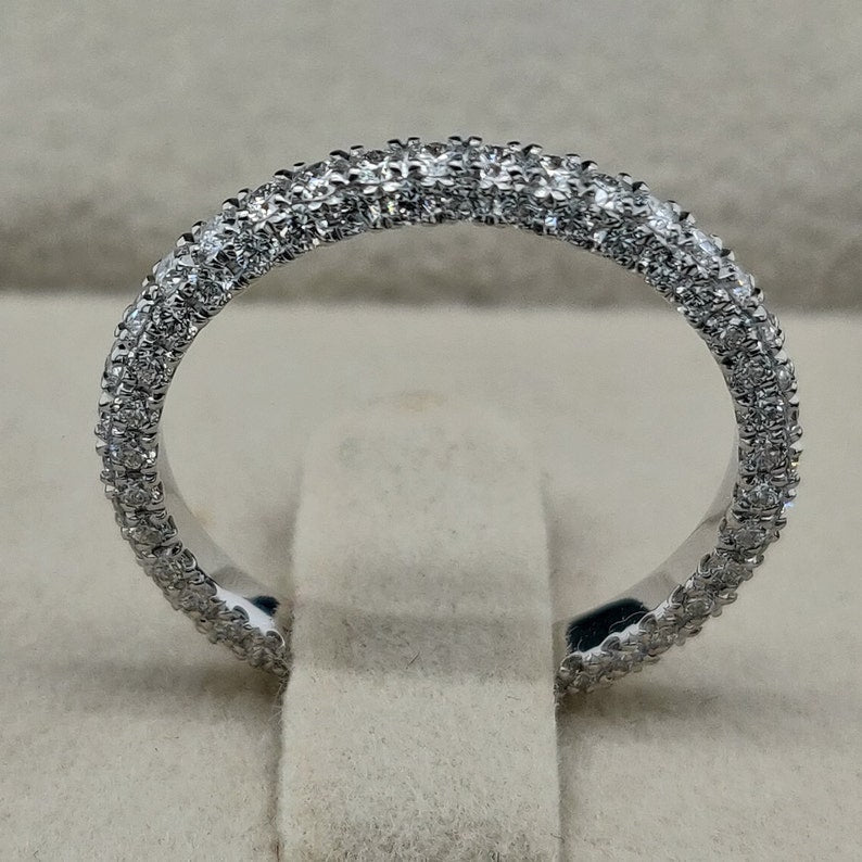 1.0 CT Round Micro Setting EF/VS1 Diamond Engagement Ring